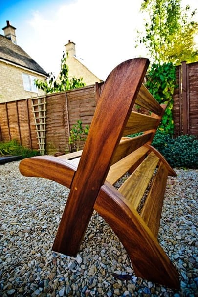 Handmade timber garden bench